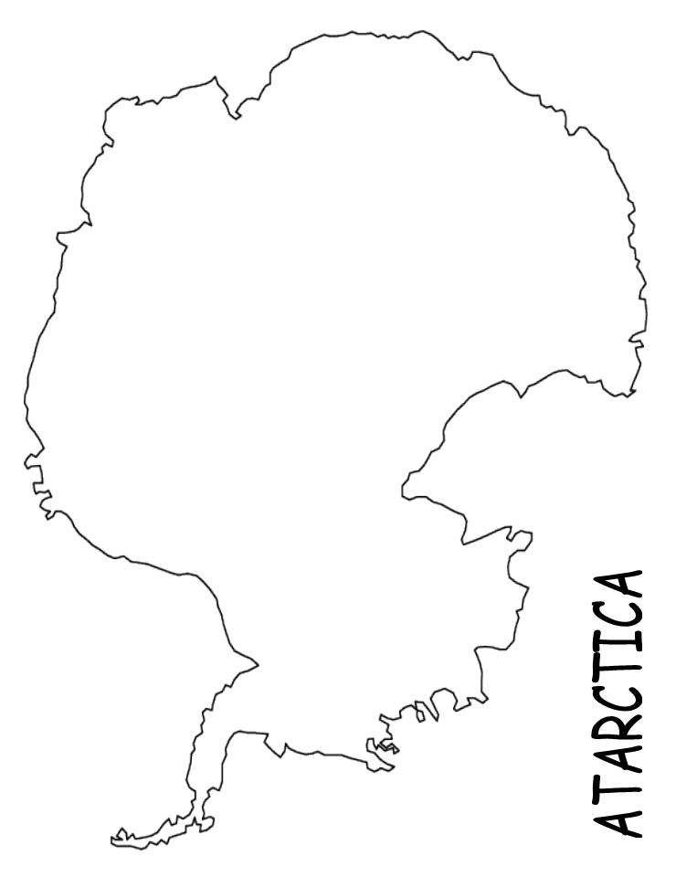 Шаблон Антарктида Распечатать